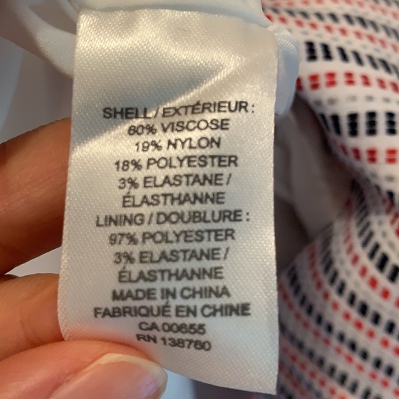 Red, White, and Blue Sleeveless Fitted Shift Dress - Picture 7 of 7